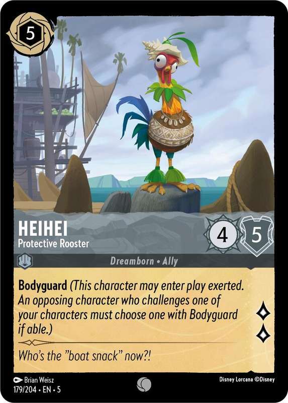 Disney Lorcana Trading Card Game - HeiHei - Protective Rooster - Shimmering Skies (5)