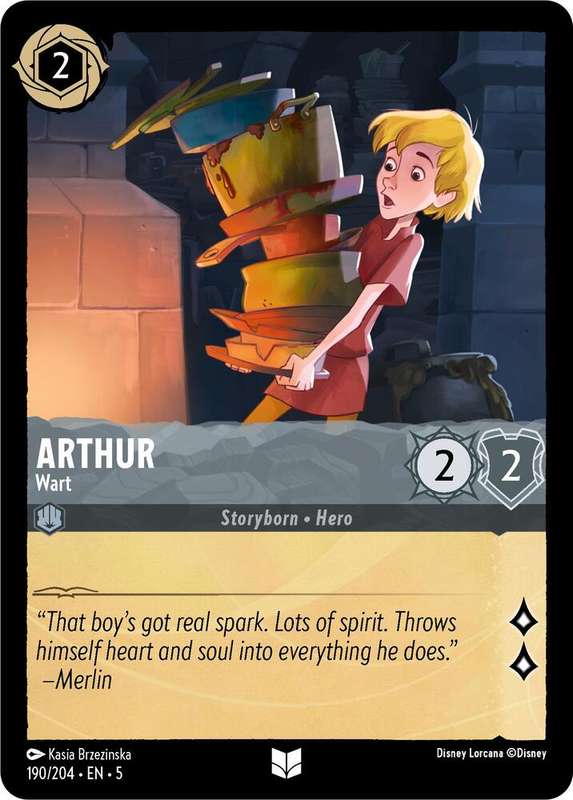 Disney Lorcana Trading Card Game - Arthur - Wart - Shimmering Skies (5)