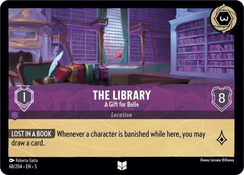 Disney Lorcana Trading Card Game - The Library - A Gift for Belle - Shimmering Skies (5)