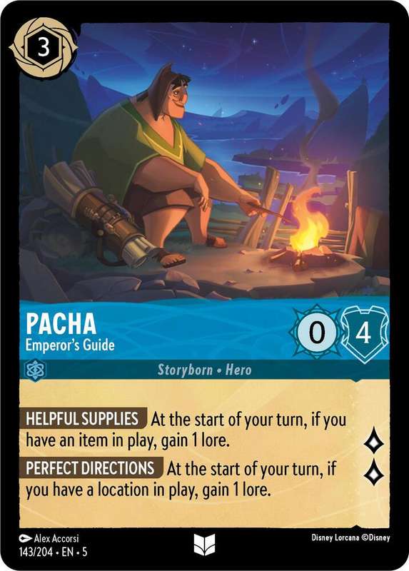 Disney Lorcana Trading Card Game - Pacha - Emperor's Guide - Shimmering Skies (5)