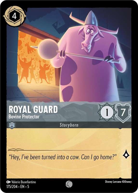 Disney Lorcana Trading Card Game - Royal Guard - Bovine Protector - Shimmering Skies (5)