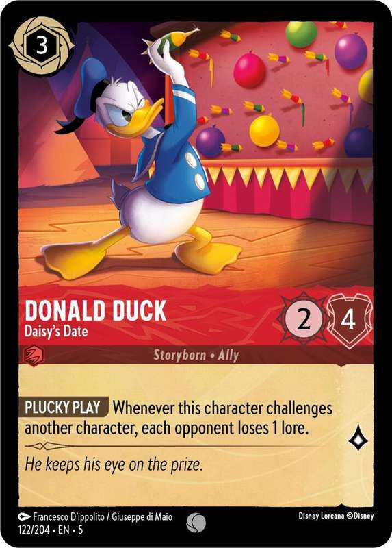 Disney Lorcana Trading Card Game - Donald Duck - Daisy's Date - Shimmering Skies (5)