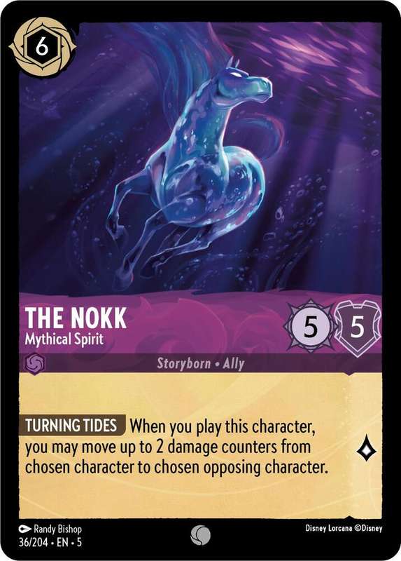 Disney Lorcana Trading Card Game - The Nokk - Mythical Spirit - Shimmering Skies (5)