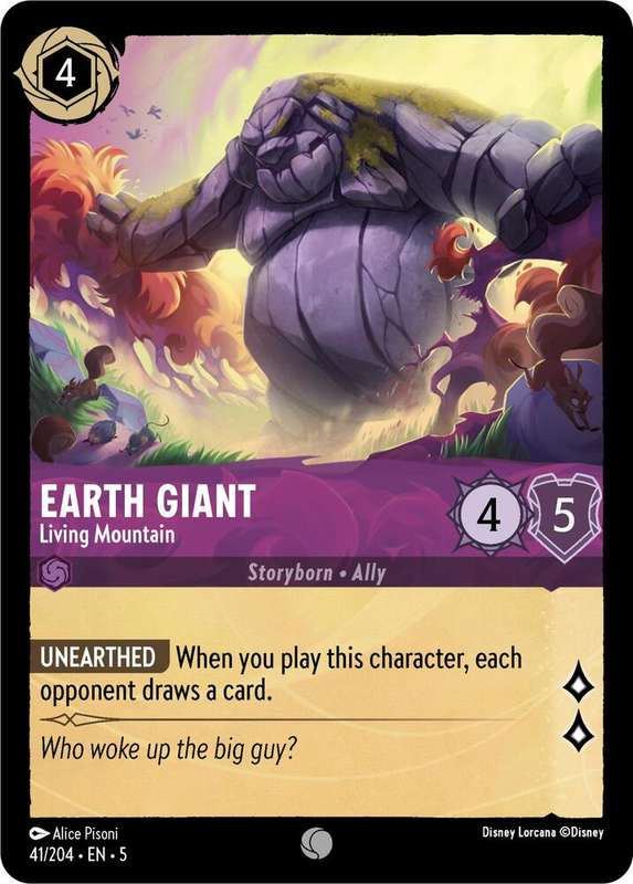 Disney Lorcana Trading Card Game - Earth Giant - Living Mountain - Shimmering Skies (5)