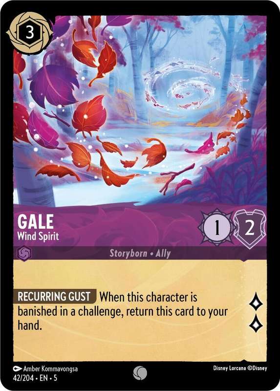 Disney Lorcana Trading Card Game - Gale - Wind Spirit - Shimmering Skies (5)