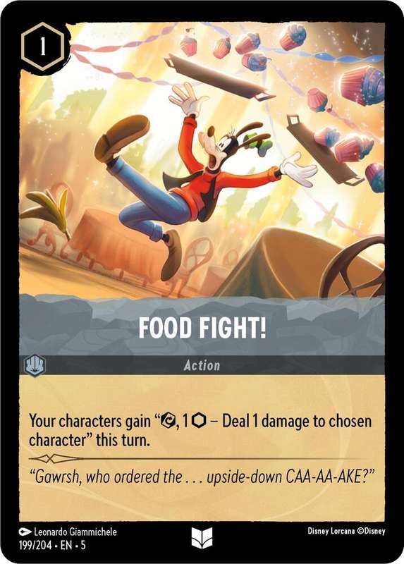 Disney Lorcana Trading Card Game - Food Fight! - Shimmering Skies (5)