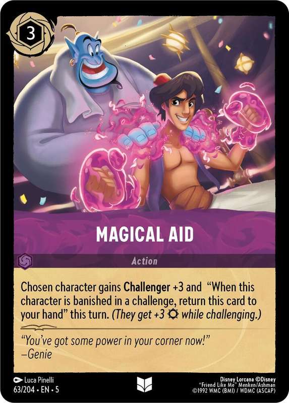 Disney Lorcana Trading Card Game - Magical Aid - Shimmering Skies (5)