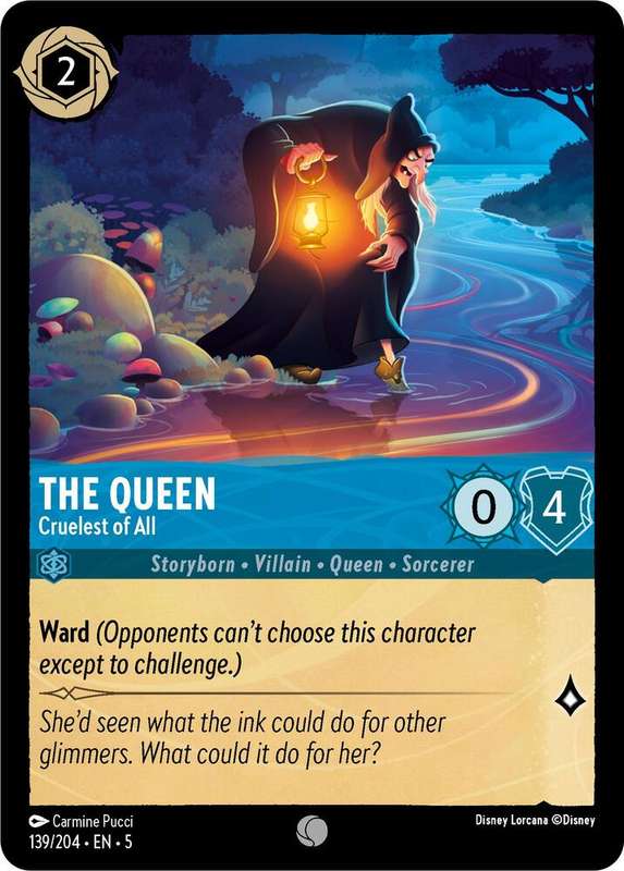 Disney Lorcana Trading Card Game - The Queen - Cruelest of All - Shimmering Skies (5)