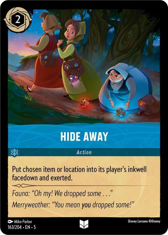 Disney Lorcana Trading Card Game - Hide Away - Shimmering Skies (5)