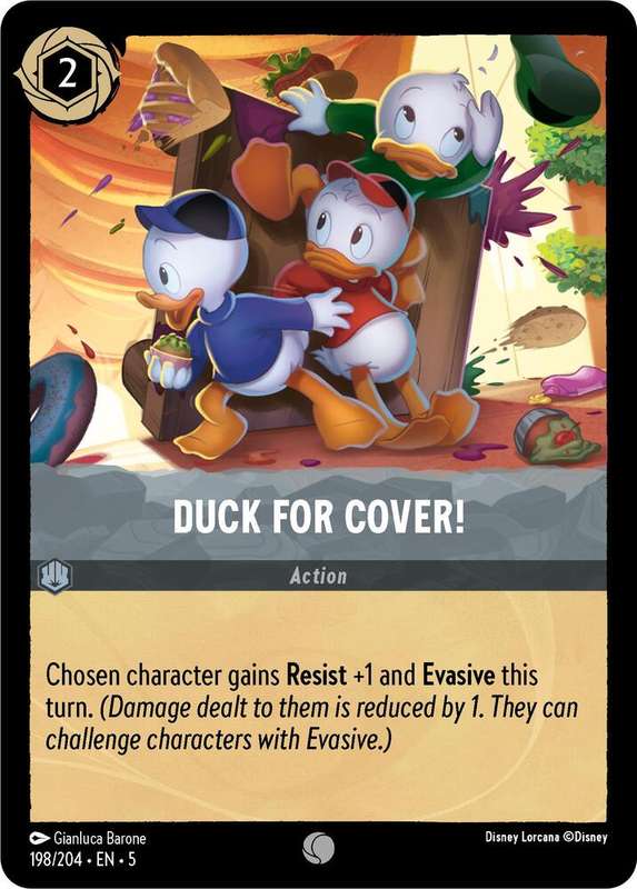 Disney Lorcana Trading Card Game - Duck for Cover! - Shimmering Skies (5)