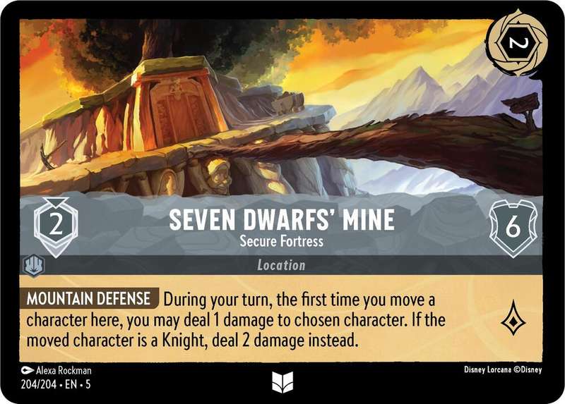 Disney Lorcana Trading Card Game - Seven Dwarfs' Mine - Secure Fortress - Shimmering Skies (5)