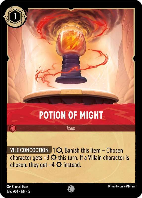 Disney Lorcana Trading Card Game - Potion of Might - Shimmering Skies (5)