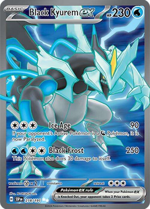 Pokemon Trading Card Game - Black Kyurem ex - 218/191 - SV08: Surging Sparks (SSP)