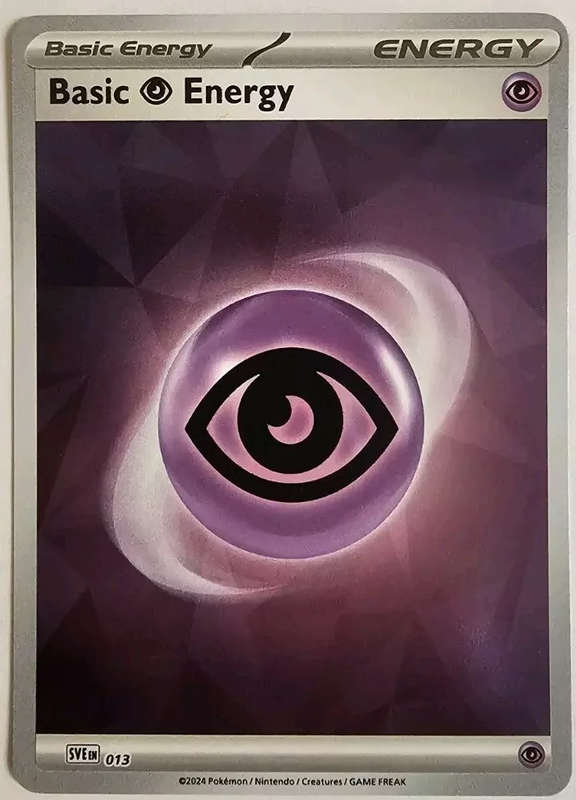 Pokemon Trading Card Game - 2025 Prismatic Evolutions Holo Basic Psychic Energy 013
