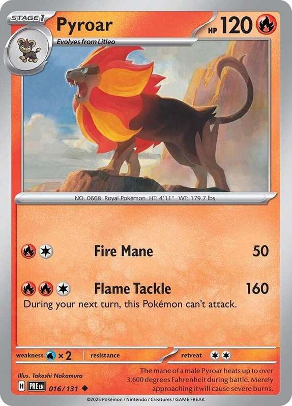 Pokemon Trading Card Game - Pyroar - SV: Prismatic Evolutions