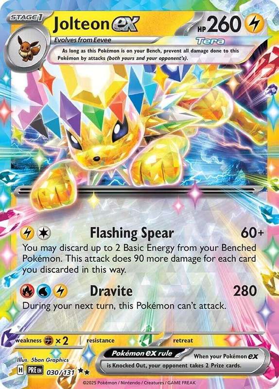 Pokemon Trading Card Game - Jolteon ex - 030/131 - SV: Prismatic Evolutions