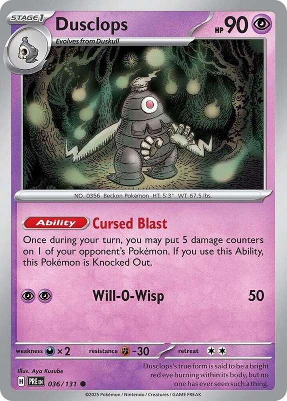 Pokemon Trading Card Game - Dusclops - SV: Prismatic Evolutions
