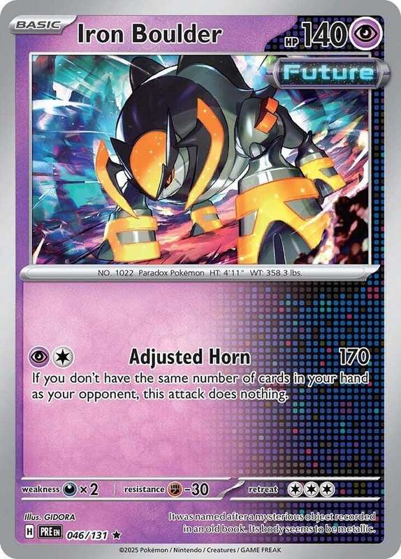 Pokemon Trading Card Game - Iron Boulder - SV: Prismatic Evolutions 046/131 / Rare Holo