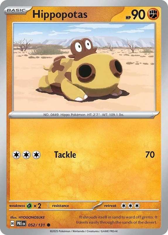 Pokemon Trading Card Game - Hippopotas - SV: Prismatic Evolutions