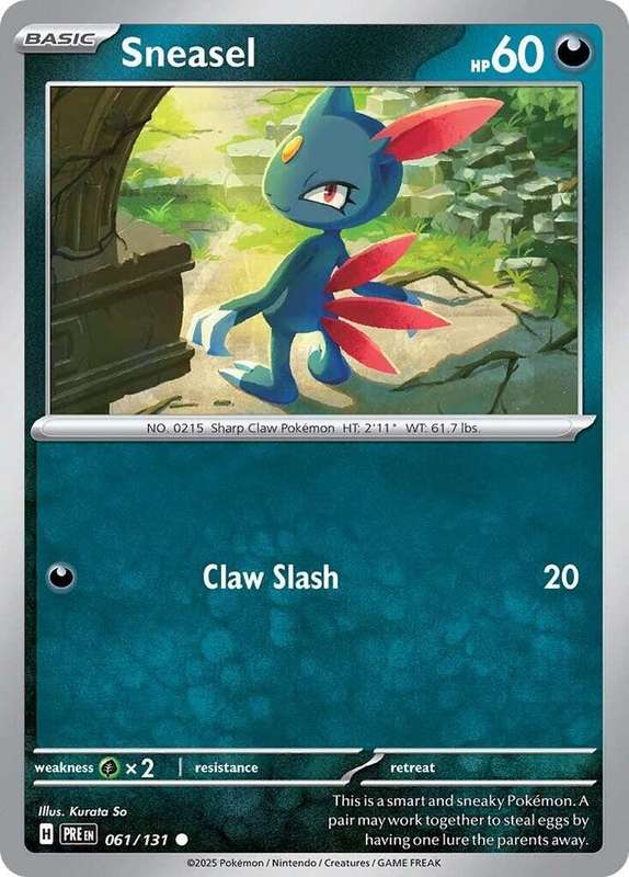 Pokemon Trading Card Game - Sneasel - SV: Prismatic Evolutions