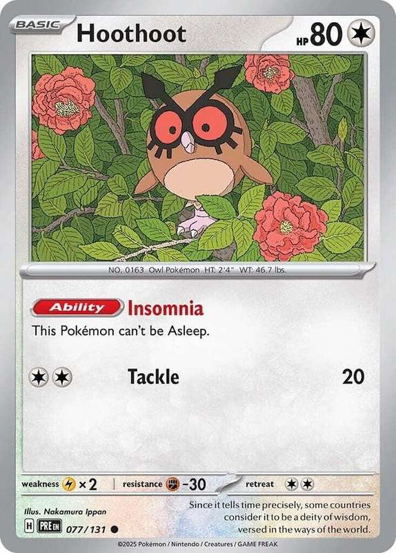 Pokemon Trading Card Game - Hoothoot - SV: Prismatic Evolutions