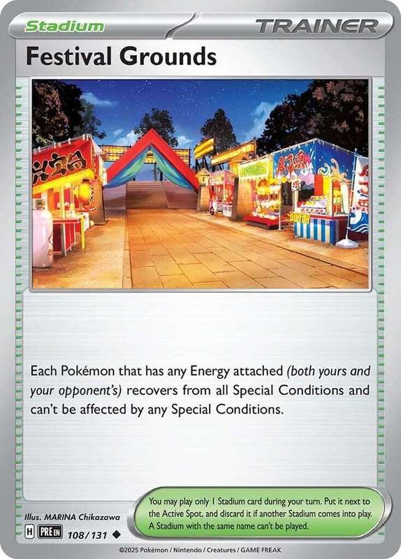 Pokemon Trading Card Game - Festival Grounds - SV: Prismatic Evolutions 108/131 / Uncommon