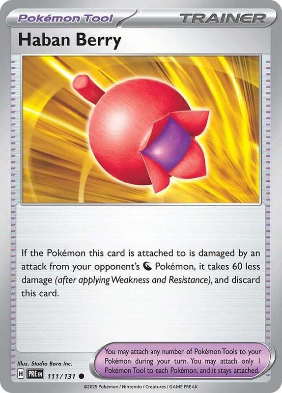 Pokemon Trading Card Game - Haban Berry - SV: Prismatic Evolutions 111/131 / Common