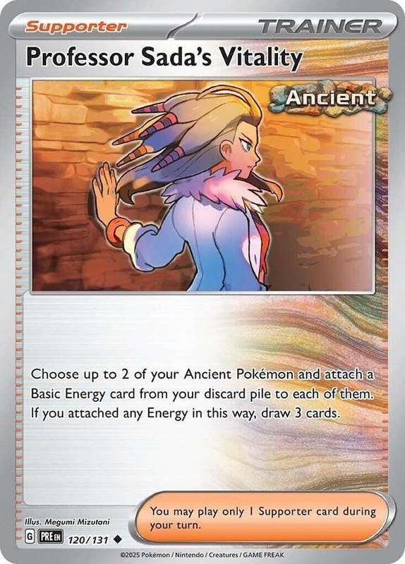 Pokemon Trading Card Game - Professor Sada's Vitality - SV: Prismatic Evolutions 120/131 / Uncommon