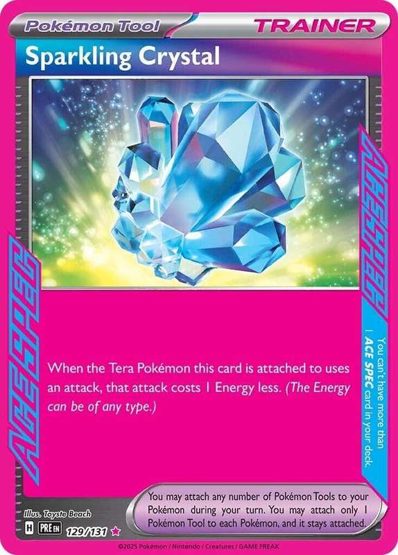 Pokemon Trading Card Game - Sparkling Crystal - SV: Prismatic Evolutions 129/131 / ACE SPEC Rare