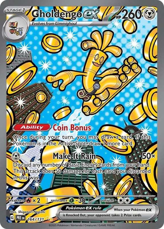 Pokemon Trading Card Game - Gholdengo ex - SV: Prismatic Evolutions - 164/131 / Special Illustration
