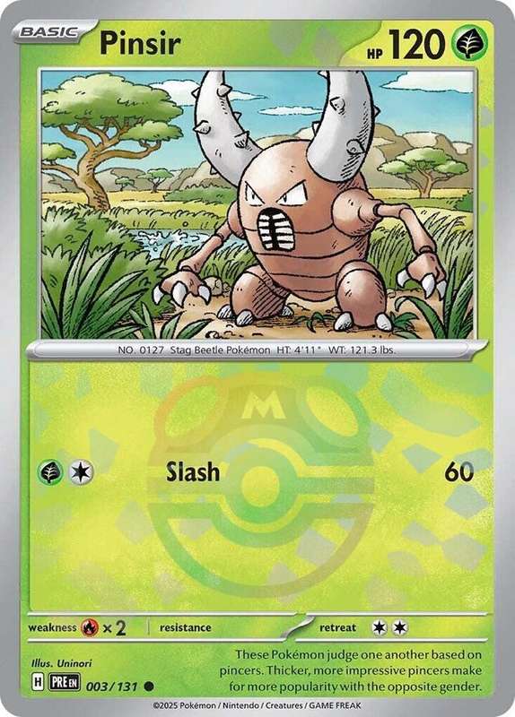 Pokemon Trading Card Game - Pinsir (Master Ball Pattern) - SV: Prismatic Evolutions