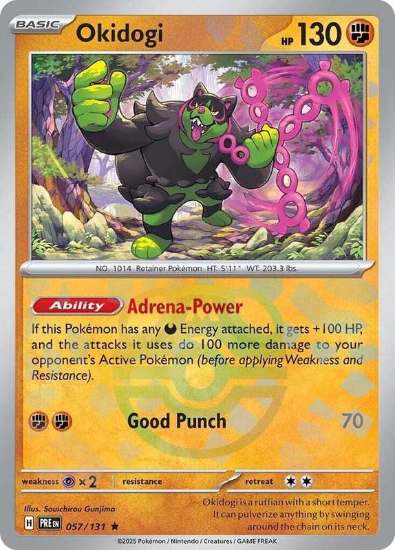 Pokemon Trading Card Game - Okidogi (Master Ball Pattern) - SV: Prismatic Evolutions