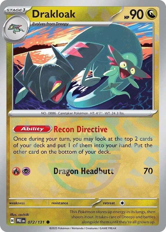 Pokemon Trading Card Game - Drakloak (Master Ball Pattern) - SV: Prismatic Evolutions
