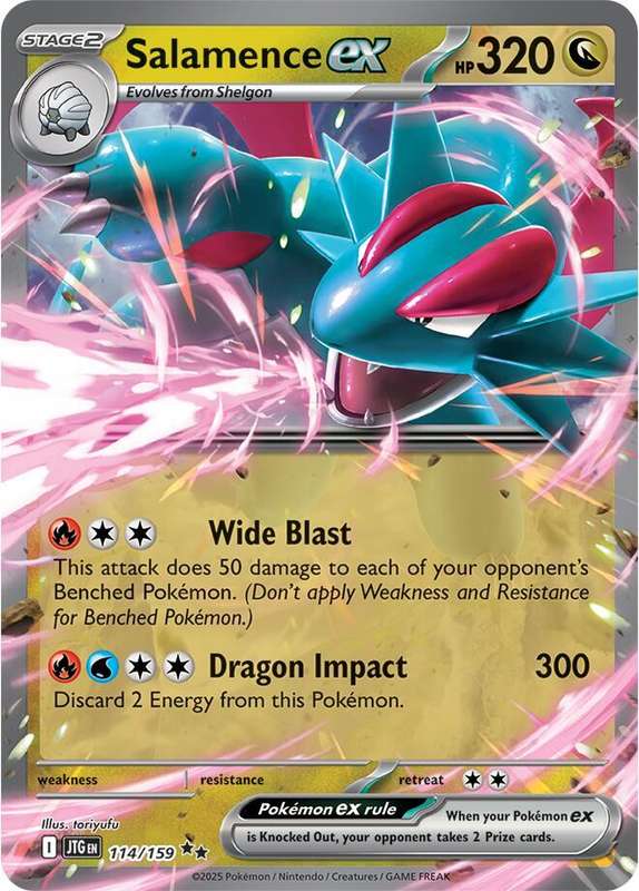 Pokemon Trading Card Game - Salamence ex - 114/159 - SV09: Journey Together