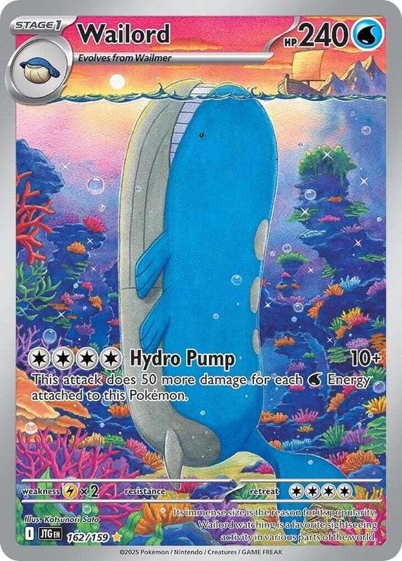 Pokemon Trading Card Game - Wailord - 162/159 - SV09: Journey Together