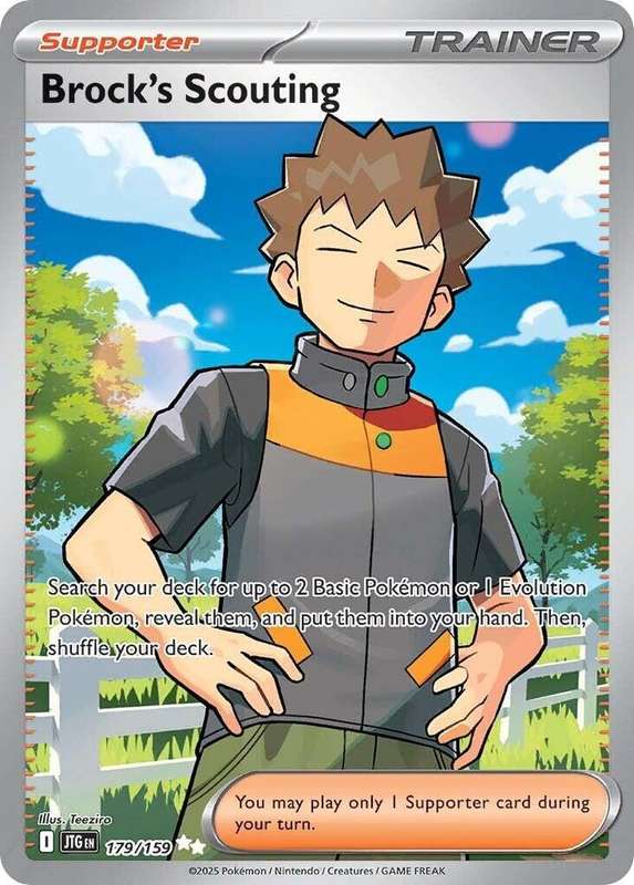 Pokemon Trading Card Game - Brock's Scouting - 179/159 - SV09: Journey Together