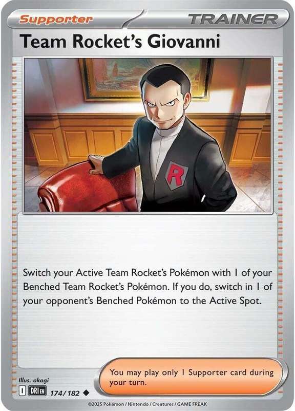 Pokemon Trading Card Game - Team Rocket's Giovanni - SV10: Destined Rivals (DRI)