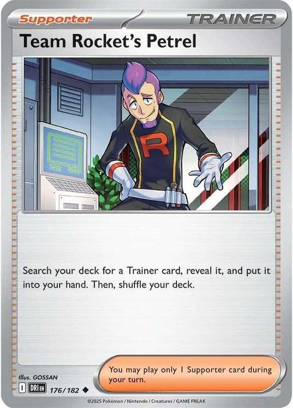 Pokemon Trading Card Game - Team Rocket's Petrel - 176/182 - SV10: Destined Rivals (DRI)