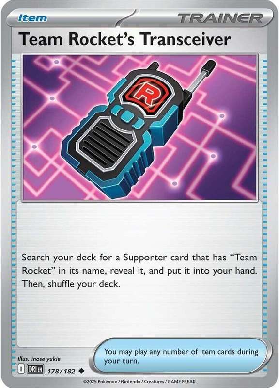 Pokemon Trading Card Game - Team Rocket's Transceiver - SV10: Destined Rivals (DRI)