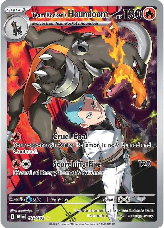 Pokemon Trading Card Game - Team Rocket's Houndoom - 191/182 - SV10: Destined Rivals (DRI)