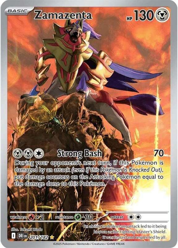 Pokemon Trading Card Game - Zamazenta - 201/182 - SV10: Destined Rivals (DRI)