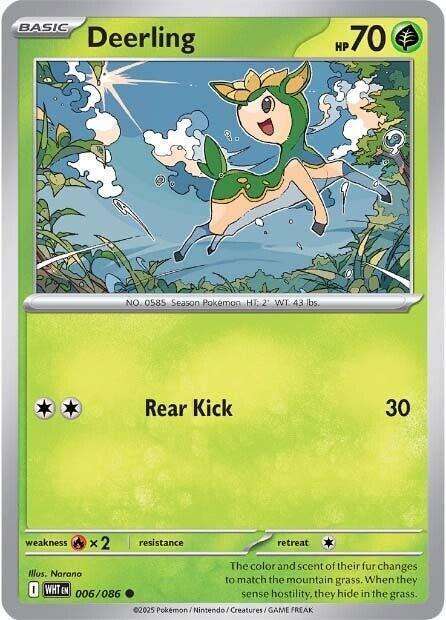 Pokemon Trading Card Game - Deerling - 006/086 - Common - White Flare