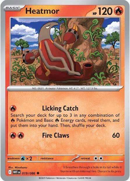 Pokemon Trading Card Game - Heatmor - 019/086 - Uncommon - White Flare