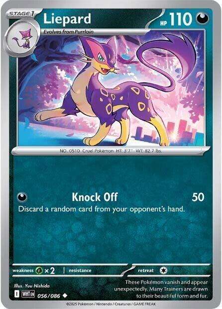 Pokemon Trading Card Game - Liepard - 056/086 - Uncommon - White Flare
