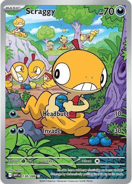 Pokemon Trading Card Game - Scraggy - 138/086 - SV: White Flare