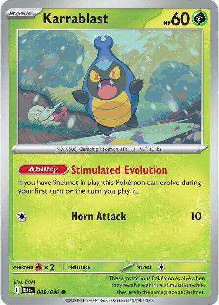 Pokemon Trading Card Game - Karrablast - 009/086 / Common - Black Bolt (BLK)