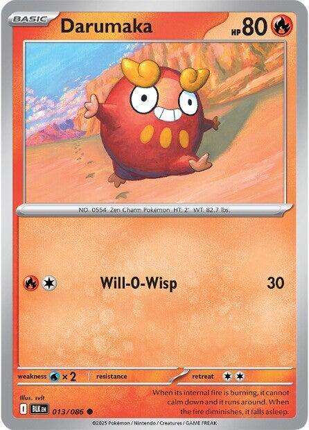 Pokemon Trading Card Game - Darumaka - 013/086 / Common - Black Bolt (BLK)