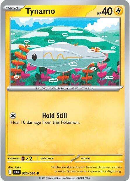 Pokemon Trading Card Game - Tynamo - 030/086 / Common - Black Bolt (BLK)
