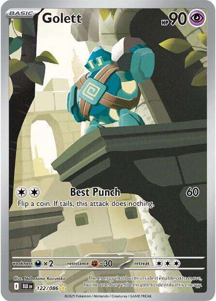 Pokemon Trading Card Game - Golett - 122/086 - SV: Black Bolt