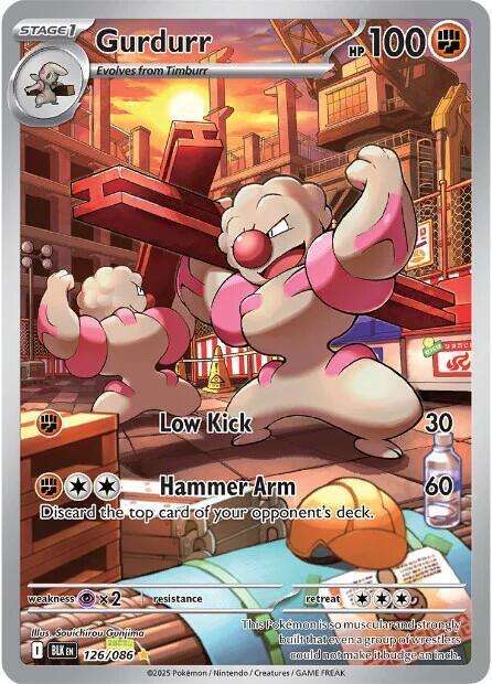 Pokemon Trading Card Game - Gurdurr - 126/086 - SV: Black Bolt
